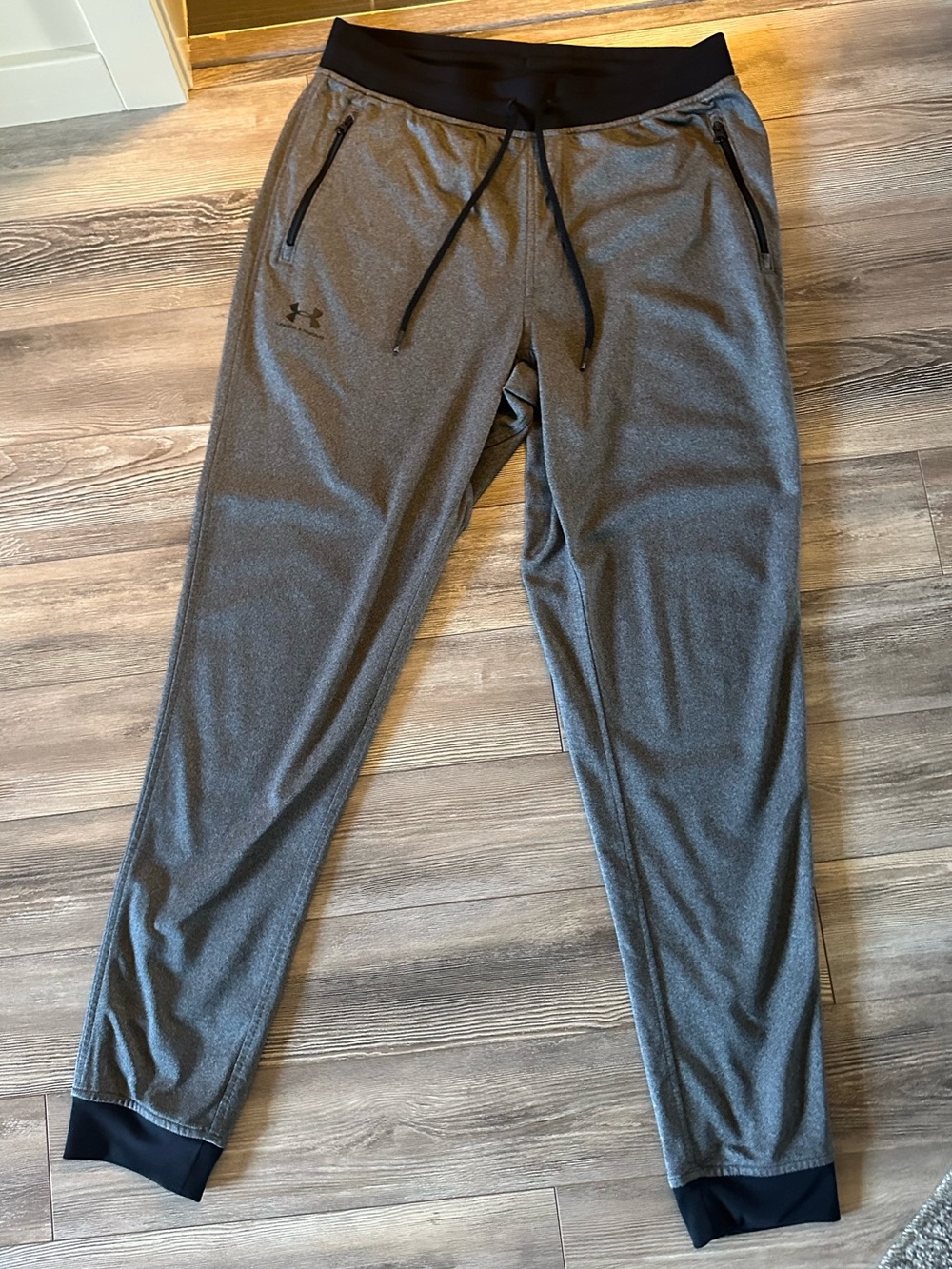 Under Armour Gray and Black Men's Jogger Sweatpants